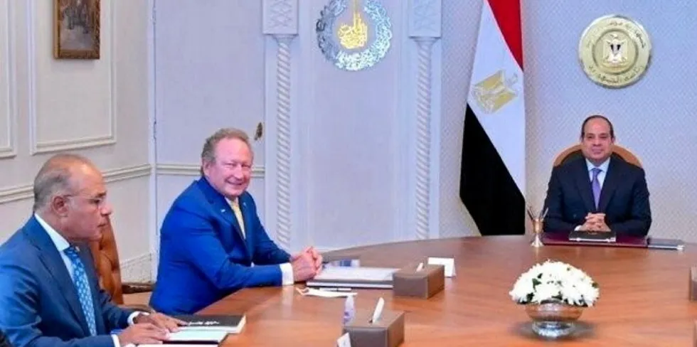 FFI chief Andrew Forrest meets Egyptian president Abdel Fattah El-Sisi