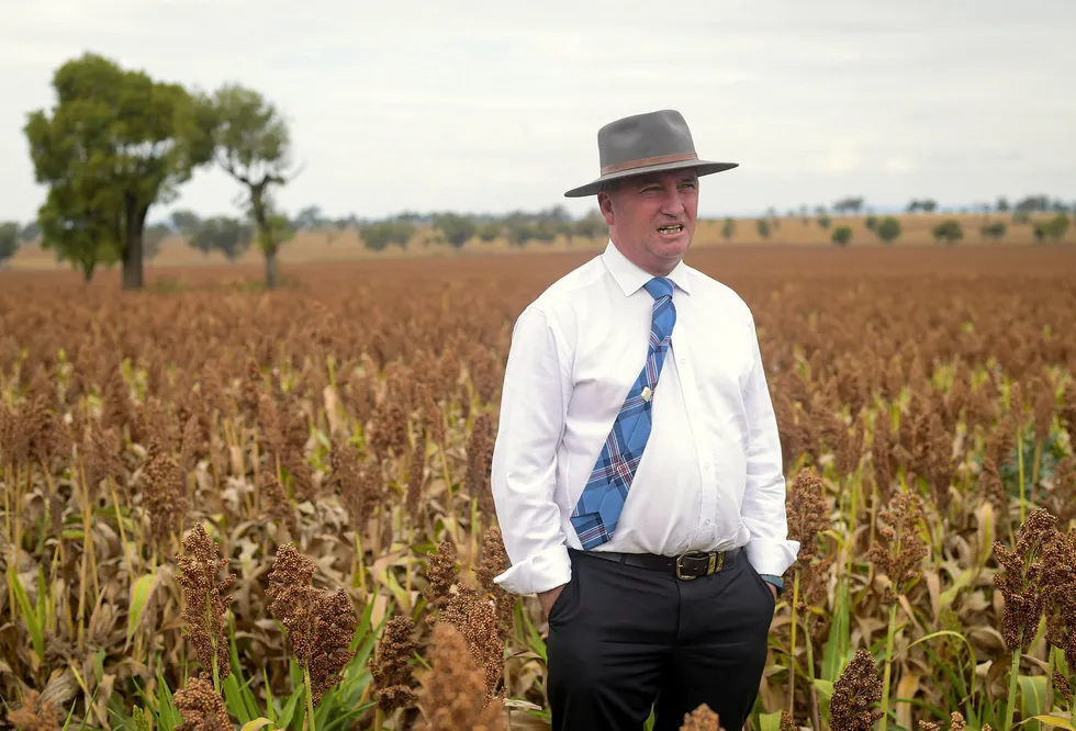 Australia visestatsminister Barnaby Joyce er i hardt vær. Foto: Stringer