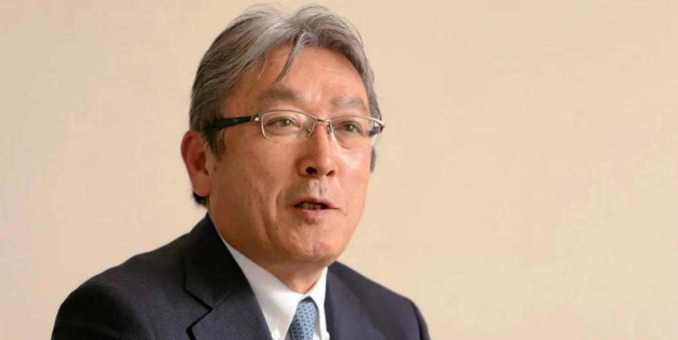 Masaru Ikemi, president and CEO of Maruha Nichiro Corporation, which is acquiring a 10 percent stake in Kibun Foods.