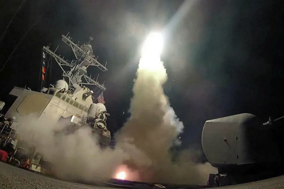 Missile strike: in Syria by US forces