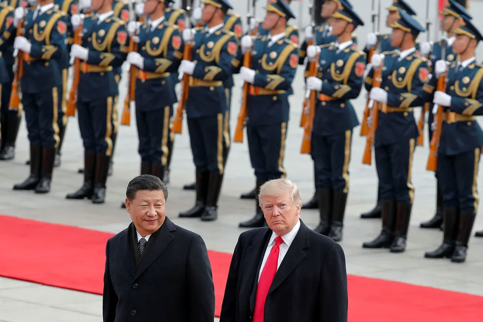 USAs president Donald Trump under et møte med Kinas motpart Xi Jinping i Beijing 2017.