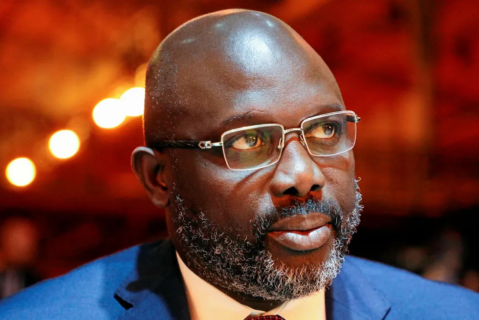 Round moves: Liberia's President George Weah