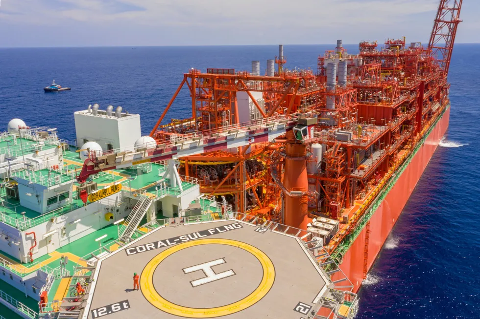 Inauguration: Eni's Coral Sul FLNG vessel is located in Area 4 offshore northern Mozambique