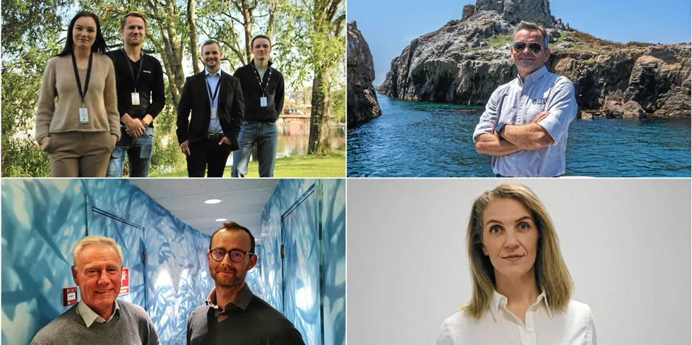 Oppe frå venstre: Alice Øksheim, Jørgen Wenberg, Jan Robert Øksheim, Daniel Wenberg og Per-Roar Gjerde. Nede frå venstre Kjell Lorentsen, Kristian Lorentsen og Siri Tømmerås.