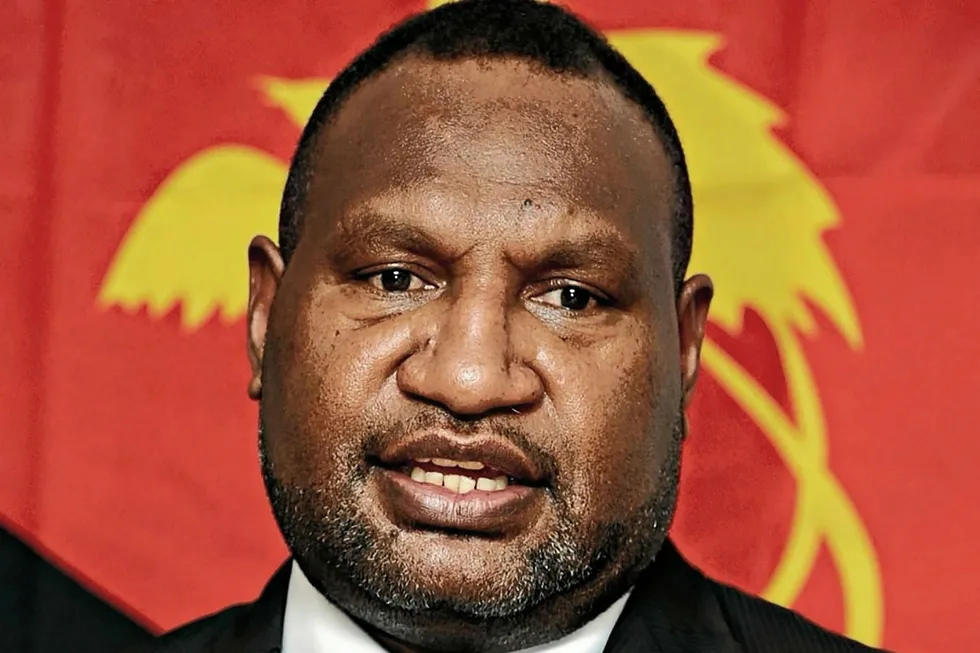 Papua New Guinea's new prime minister, James Marape, arrives at the house of Governor-General Bob Dadae to be sworn in as the new leader in Port Moresby on May 30, 2019. - Marape vowed to "tweak" resource laws to give citizens a fairer share on May 30, in a fiery nationalistic address following his election. (Photo by GORETHY KENNETH / AFP)