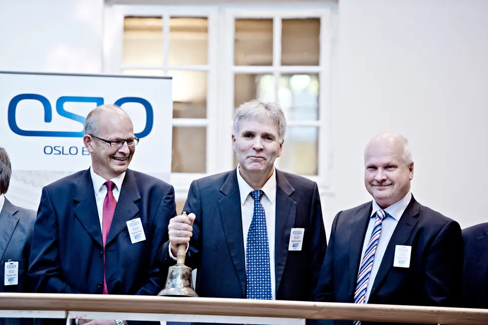 Ivar Gimse (i midten) er forretningsutvikler i Magseis. Nå har han kvittet seg med aksjer i selskapet.