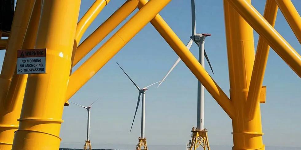 Block Island array, America's only offshore wind project