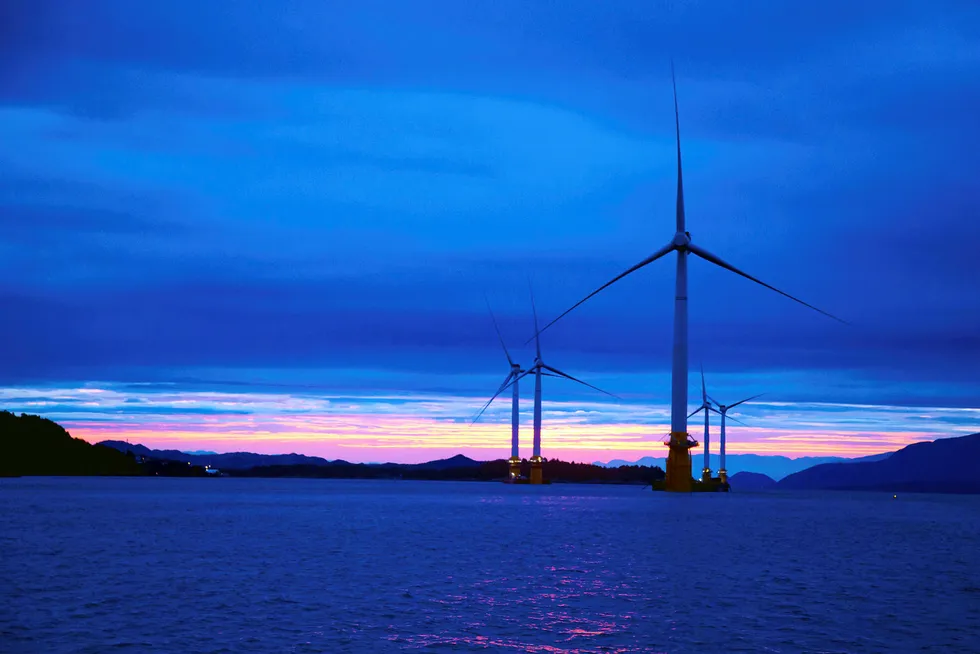 Powering up: Statoil's Hywind project off Scotland. Proponents of a global carbon price say it could help meet emissions targets set forth in the Paris agreement