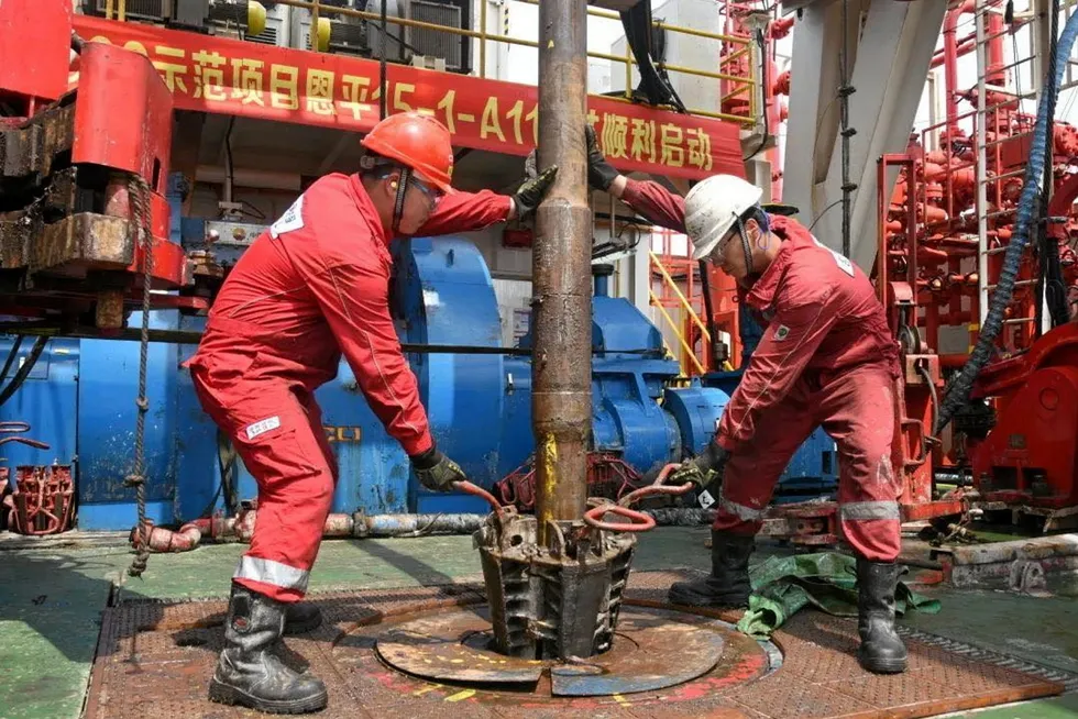 Landmark well: CNOOC Ltd spuds China’s first CO2 reinjection well in South China Sea, China.