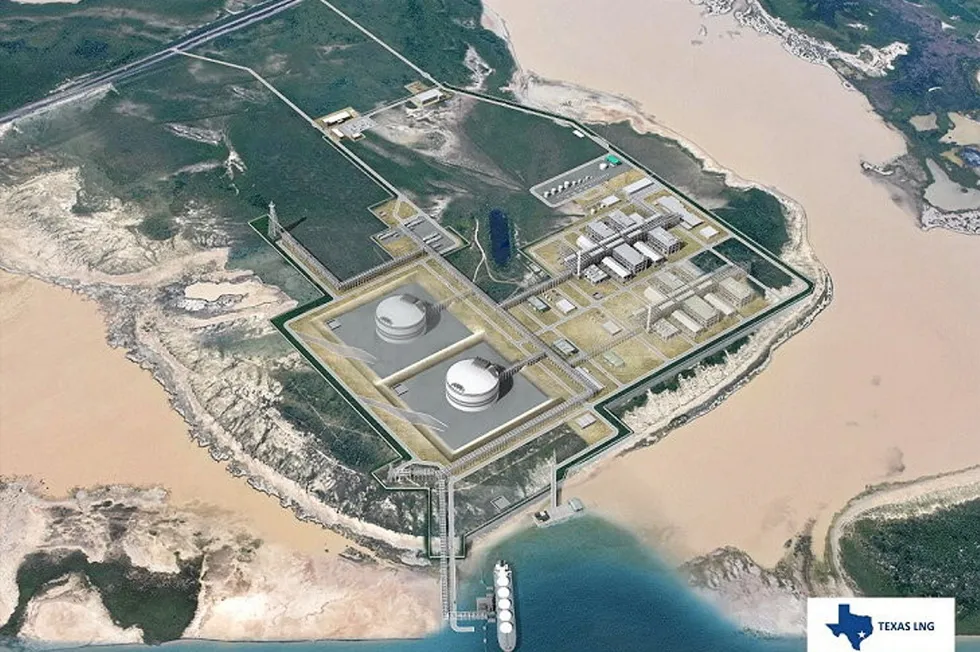 New deal: rendering of Texas LNG project in Brownsville, Texas, USA