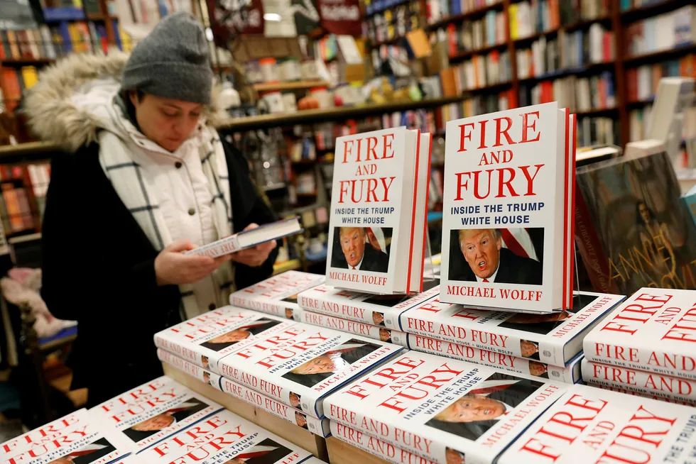 Boken «Fire and Fury: Inside the Trump White House» av Michael Wolff har fått svært stor oppmerksomhet. Foto: SHANNON STAPLETON
