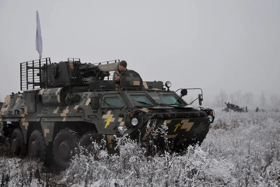 Den ukrainske hæren forbereder seg på et eventuelt russisk militært angrep.