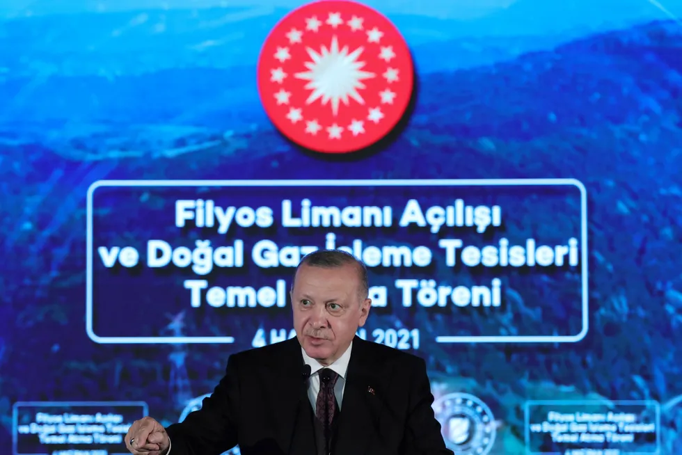 Gas boost: Turkish President Recep Tayyip Erdogan announced the Amasra gas discovery on television on 4 June, 2021