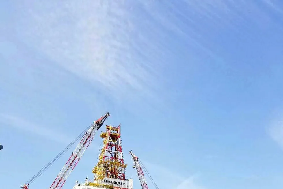Wells complete: the Hai Yang Shi You 982, which drilled for CNOOC Ltd at the Lufeng oil complex offshore China