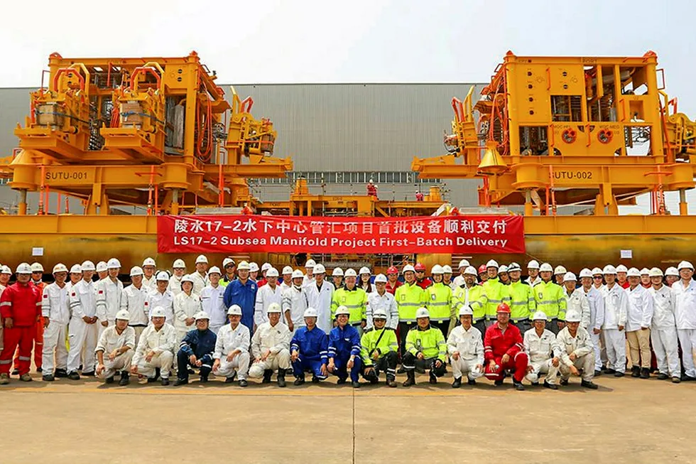 Progress: Aker has completed construction of a number of subsea structures destined for the Lingshui 17-2 development