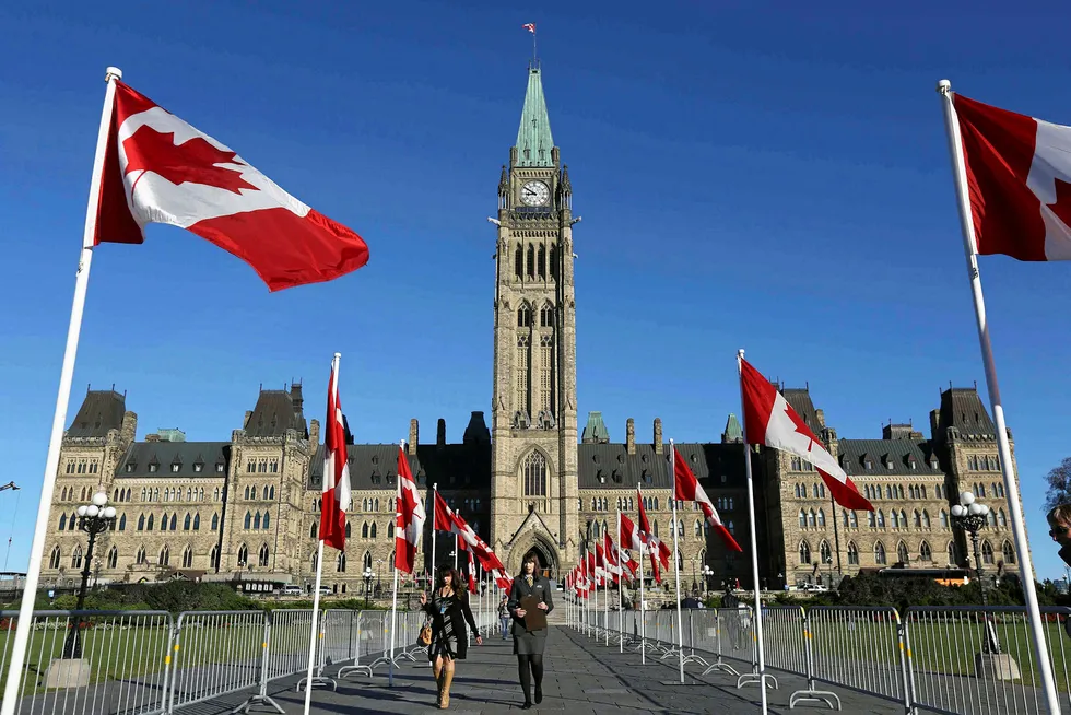 Legislation: the parliament building in Ottawa, Ontario