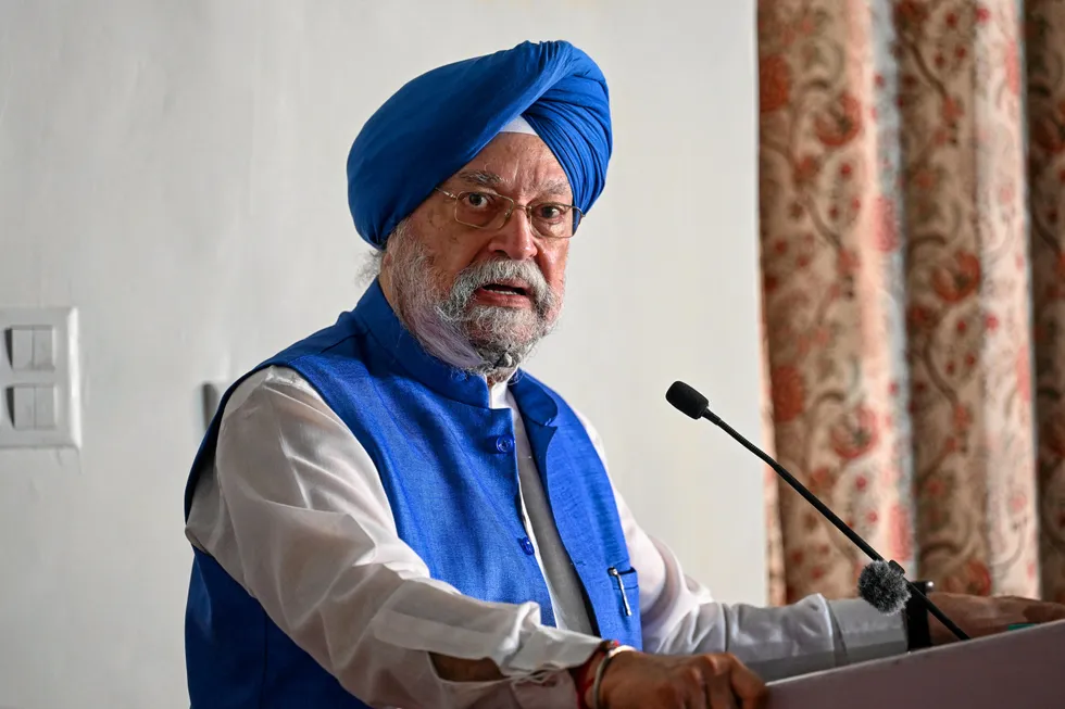 Hardeep Singh Puri, India’s minister for petroleum and natural gas.