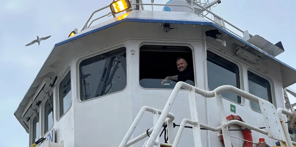 Mikal Solhaug leverte i dag hos Lerøy i Båtsfjord. Her om bord på «Kildin».