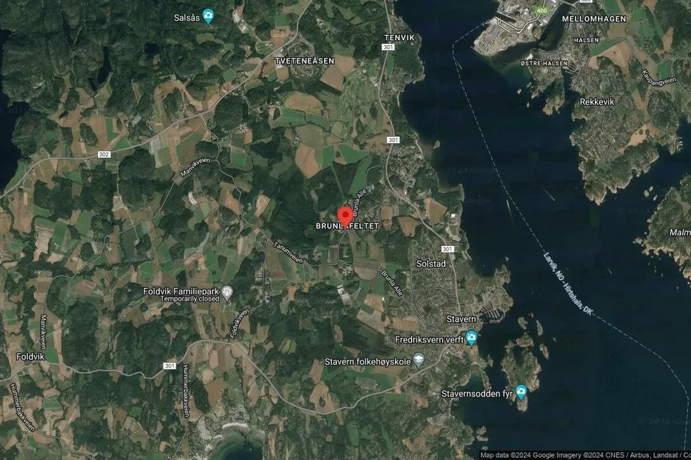 Området rundt Brunlaløkka 50, Larvik, Vestfold