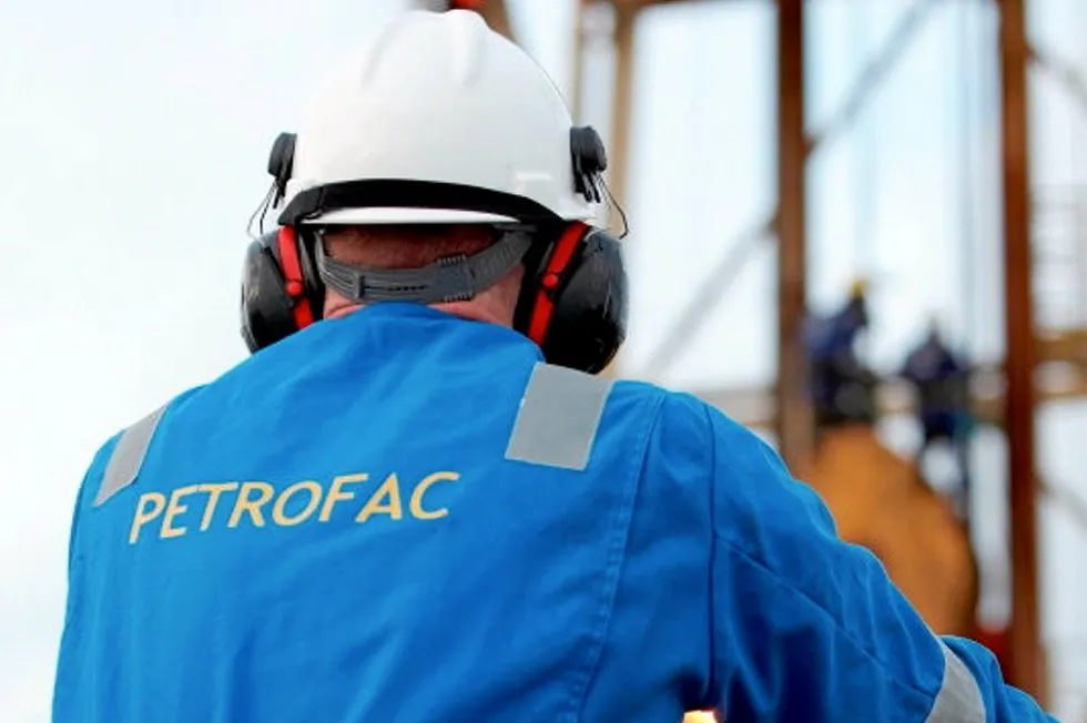 Offshore: a Petrofac worker at one of the company’s operations.