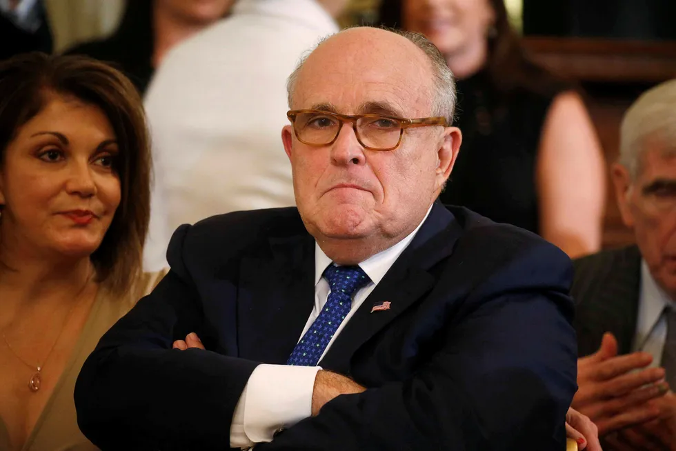 Donald Trumps advokat Rudy Giuliani. Foto: Leah Millis/Reuters/NTB Scanpix