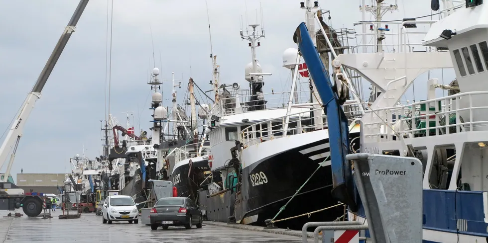 KOMPLIKASJONER: Danske fiskebåter ligger og venter på tilgang til norsk og britisk sone, mens forhandlingene mellom Norge, EU og Storbritannia er utsatt på ubestemt tid. Bare nordsjøsild gjenstår av artene i Nordsjøen, men Svalbardsonen skaper komplikasjoner.