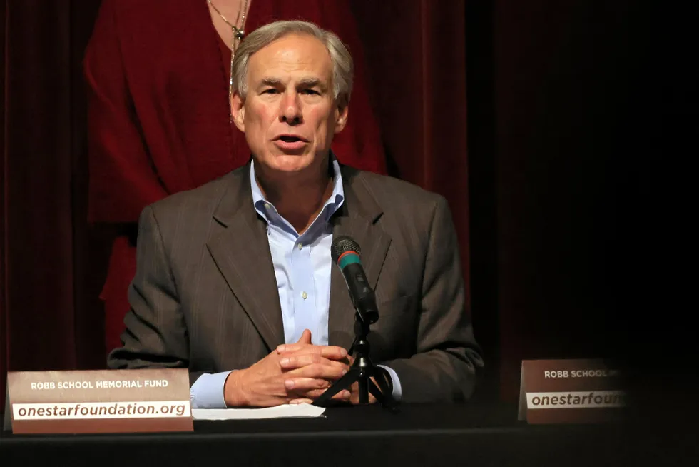 At odds: Texas Governor Greg Abbott (pictured) has spoken out against potential action by the Environmental Protection Agency in the Permian basin