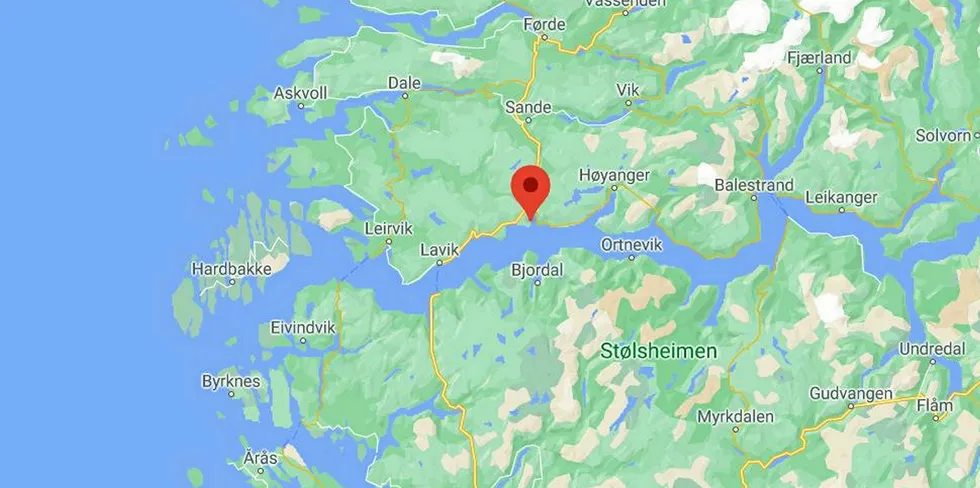 Djupeleget i Høyanger kommune i Vestland.