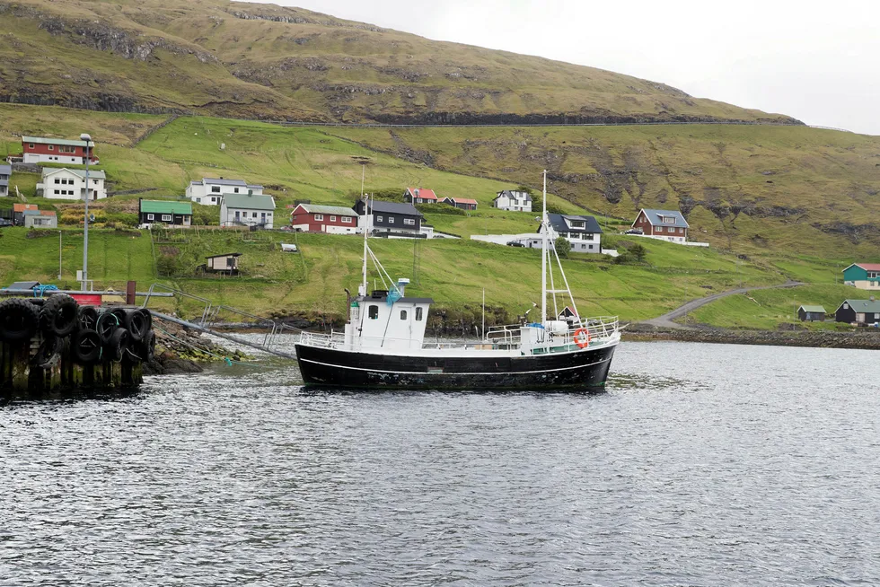 Doors open: a boat off Torshavn in the Faroe Islands