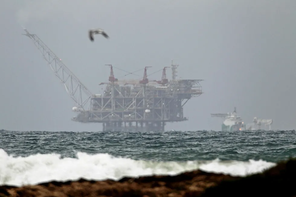Bridge fuel: the platform of the Leviathan natural gas field in the Mediterranean Sea