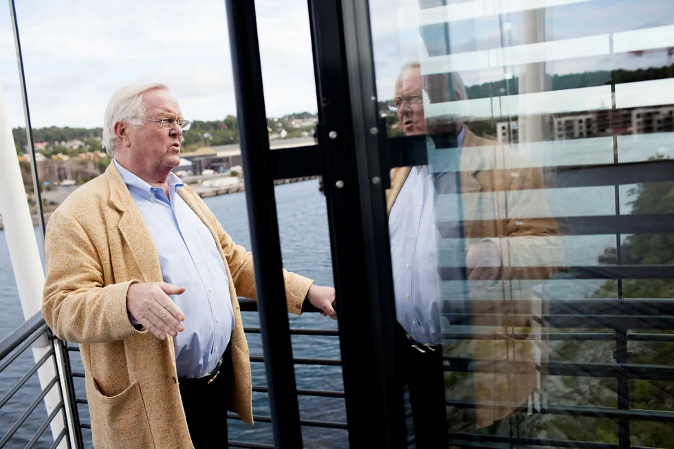 Herbjørn Hansson tapte 23 millioner kroner i fjor, her på sitt hovedkontor i Sandefjord.