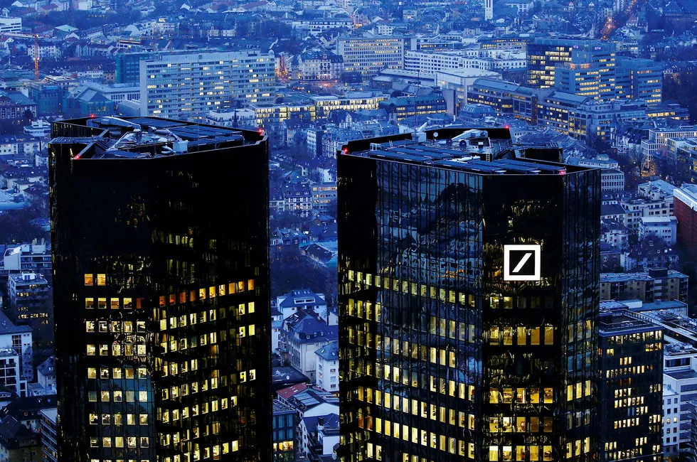 Hovedkvarteret til Deutsche Bank i Frankfurt.