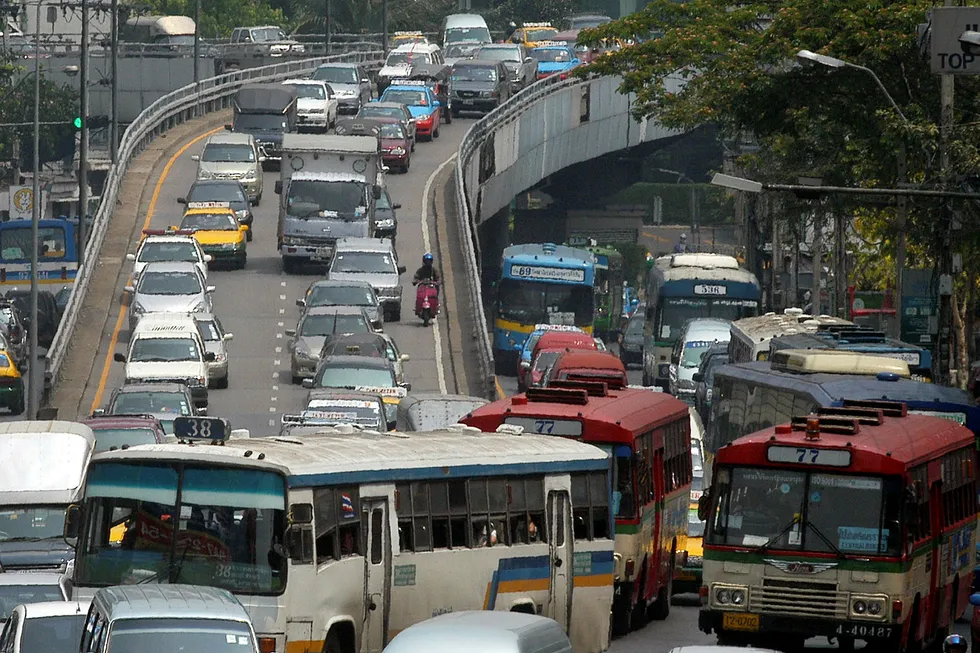 Thailand har den verste trafikken i verden, ifølge en ny undersøkelse. Oslo ligger ikke langt bak. Foto: Sakchai Lalit/AP/NTB Scanpix