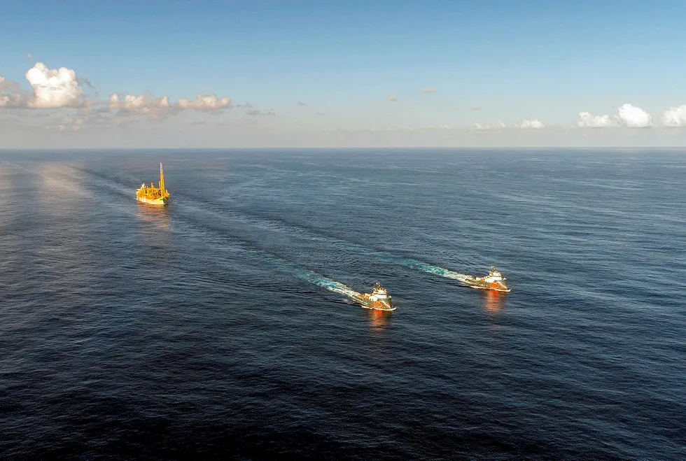 Neighbour: the Liza Destiny FPSO arrives at the Stabroek Block off Guyana