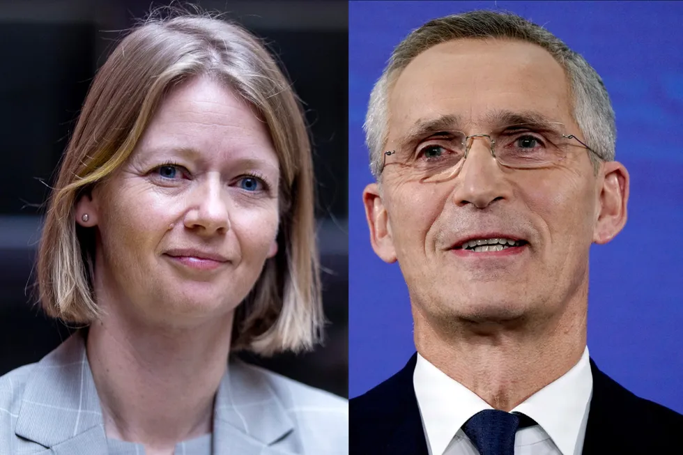 Visesentralbanksjef Ida Wolden Bache og generalsekretær Jens Stoltenberg i Nato er toppkandidater til å bli ny sentralbanksjef.