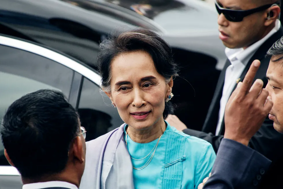 Maynmars leder Aung San Suu Kyi. Foto: Dario Pignatelli/Bloomberg