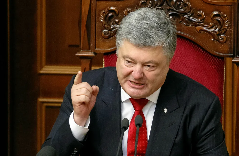 Speaking out: Ukraine President Pyotr Poroshenko
