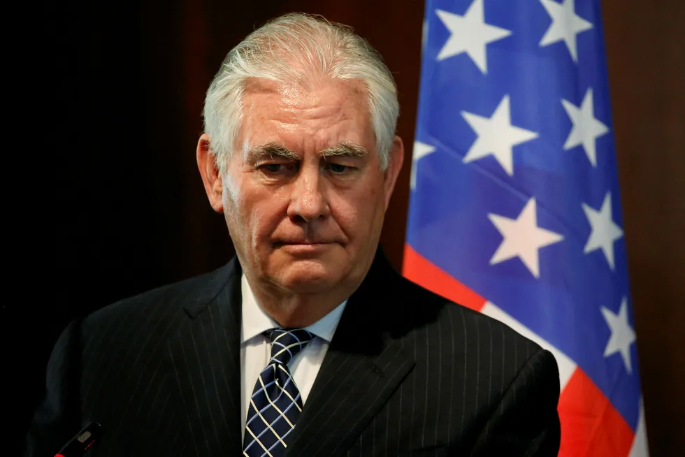 Trajectory: outgoing US Secretary of State Rex Tillerson