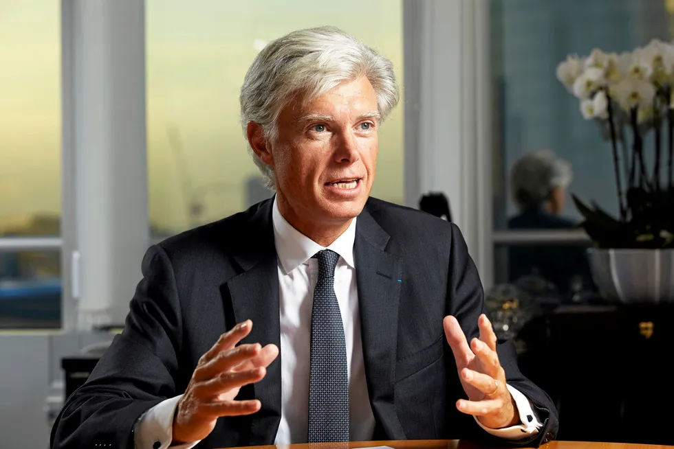 Done deal: TotalEnergies president for exploration and production Arnaud Breuillac (pictured) has signed deal with Technip Energies chief executive Arnaud Pieton