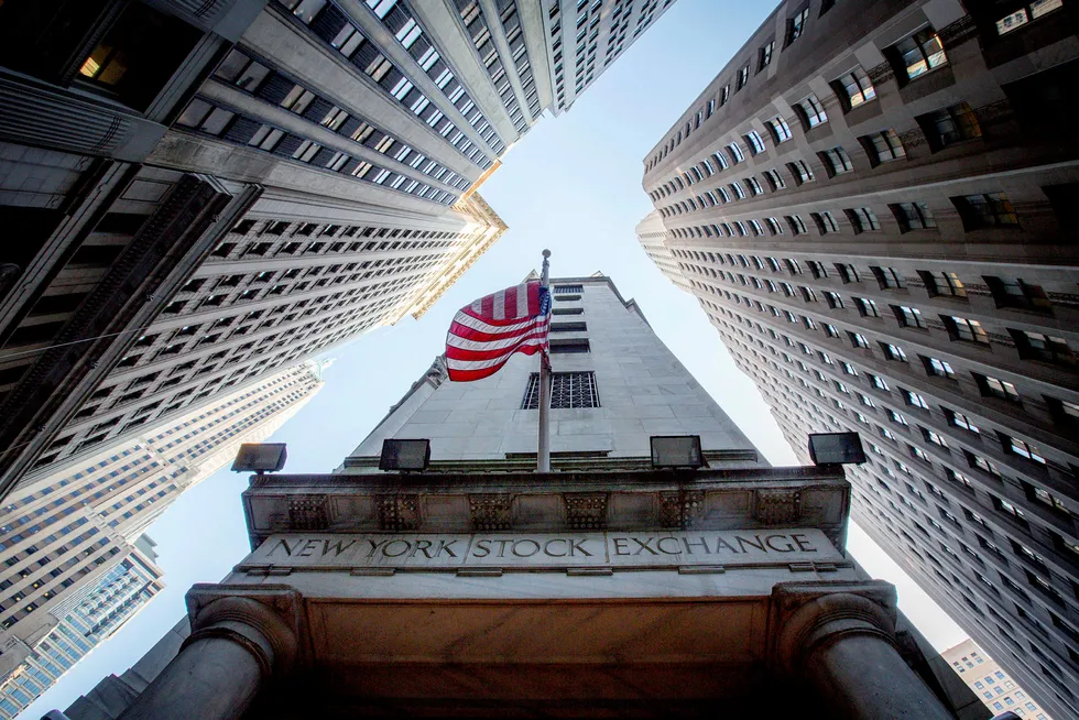 Aksjene stiger på New York Stock Exchange mandag. Foto: Ørjan F. Ellingvåg --- Foto: Orjan F. Ellingvag