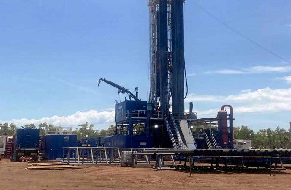 Beetaloo basin operation: the Carpentaria-1 well was drilled last year