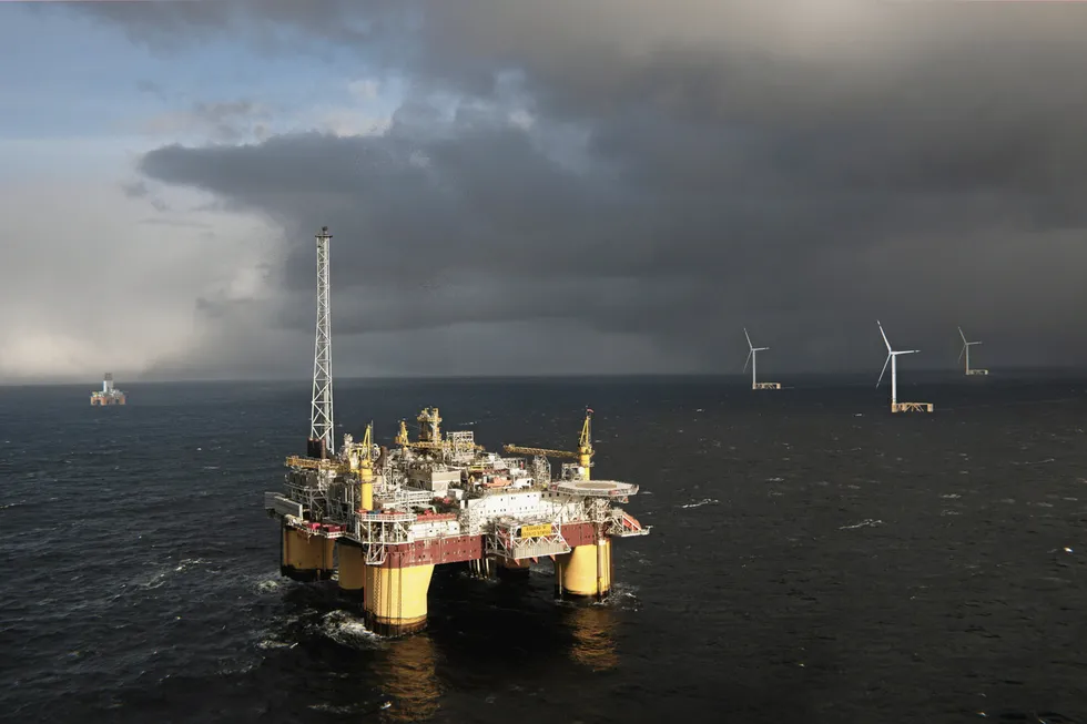 Electrifying: Floating wind could power offshore oil and gas installations in the North Sea.