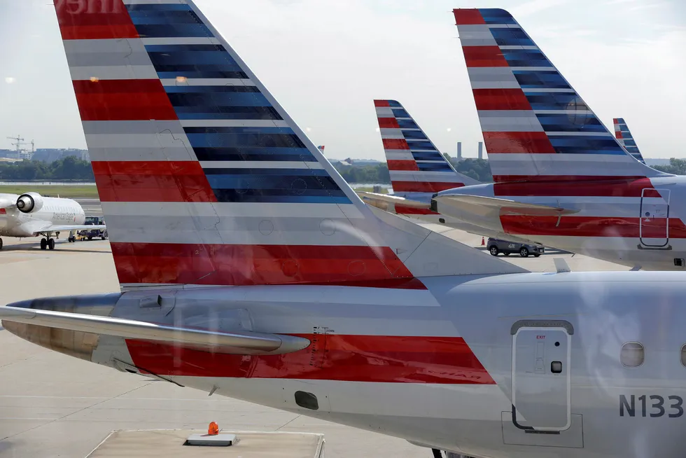 American Airlines-fly parkert på flyplassen i Washington. Foto: Joshua Roberts/Reuters