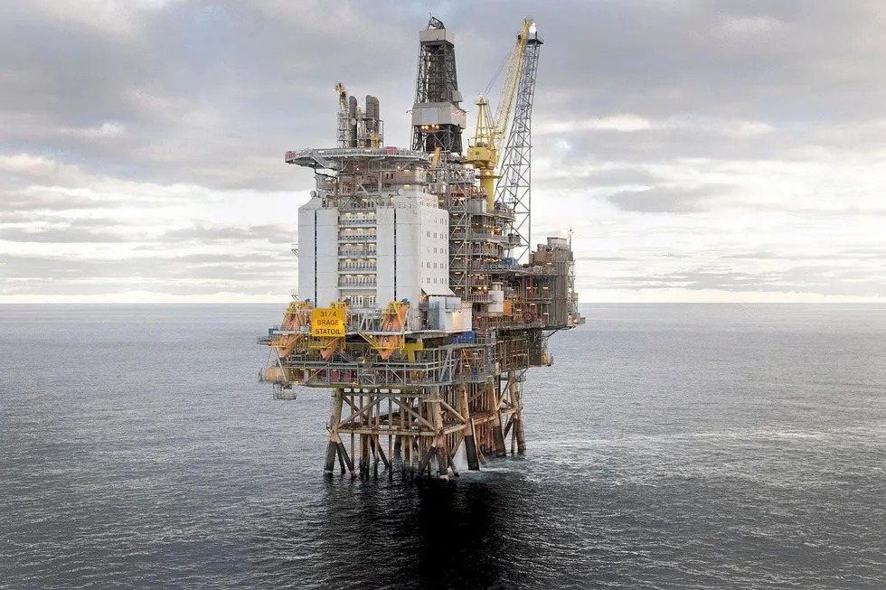 Offshore Norway: the Brage platform in the North Sea