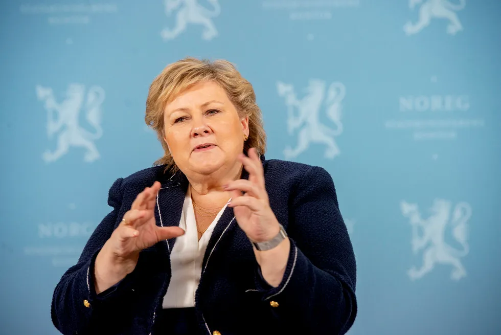 Erna Solberg la torsdag frem regjeringens plan for den videre korona-håndteringen på en pressekonferanse.