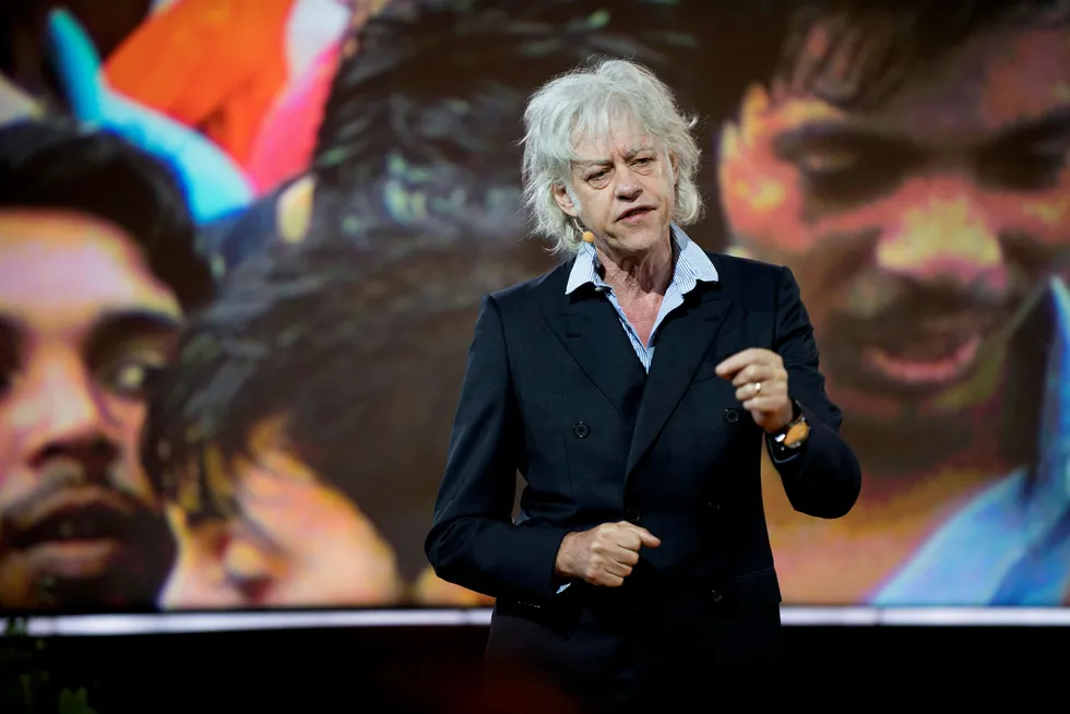 Bob Geldof snakket om gjennomslagskraft på EAT-konferansen tirsdag Foto: Johan Lygell/EAT