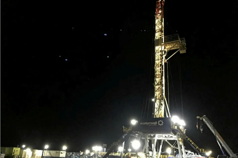 Still drilling: the West Erregulla-2 well in the Perth basin