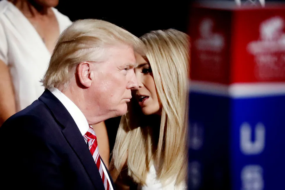 Donald Trump sammen med datteren Ivanka. Foto: Paul Sancya/Ap/NTB scanpix