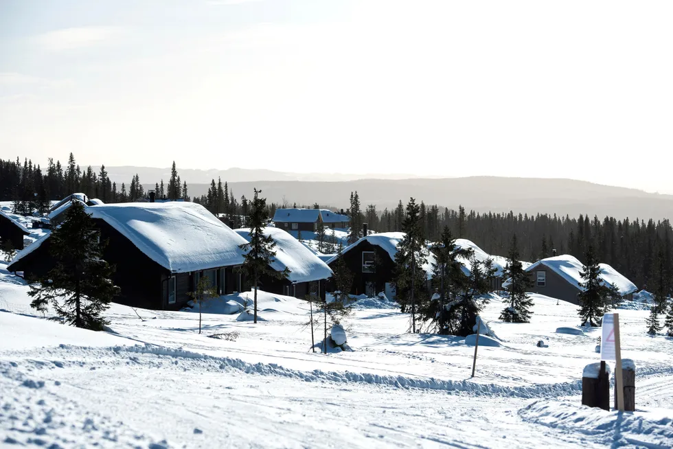 Flere hyttemeglere melder om rekordsalg. Bildet er tatt ved de nye hyttefeltene Sjusjølia og Gutubakken på Sjusjøen.