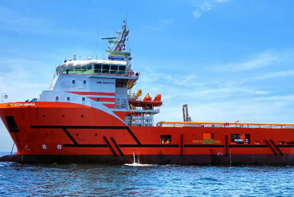 Icon Offshore’s platform supply vessel Icon Amara.